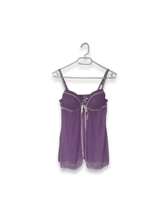 Sheer Lavender Babydoll Censored