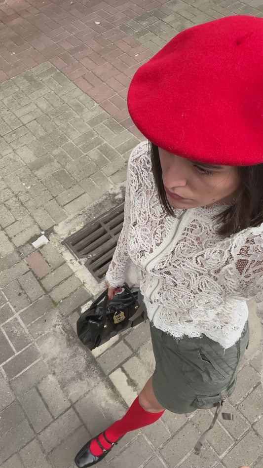 Kangol Modelaine Wool Beret – Vintage Red